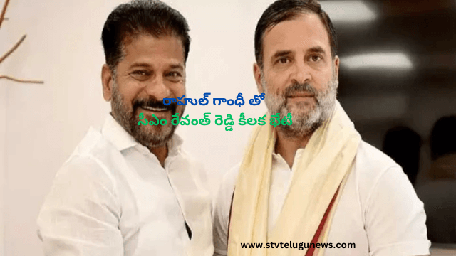 రాహుల్ గాంధీతో సీఎం రేవంత్ రెడ్డి కీలక భేటీ